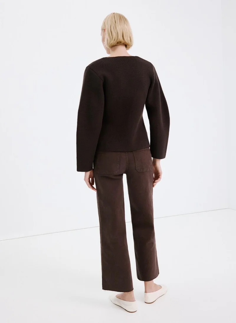 مانجو Catherin culotte high-rise jeans